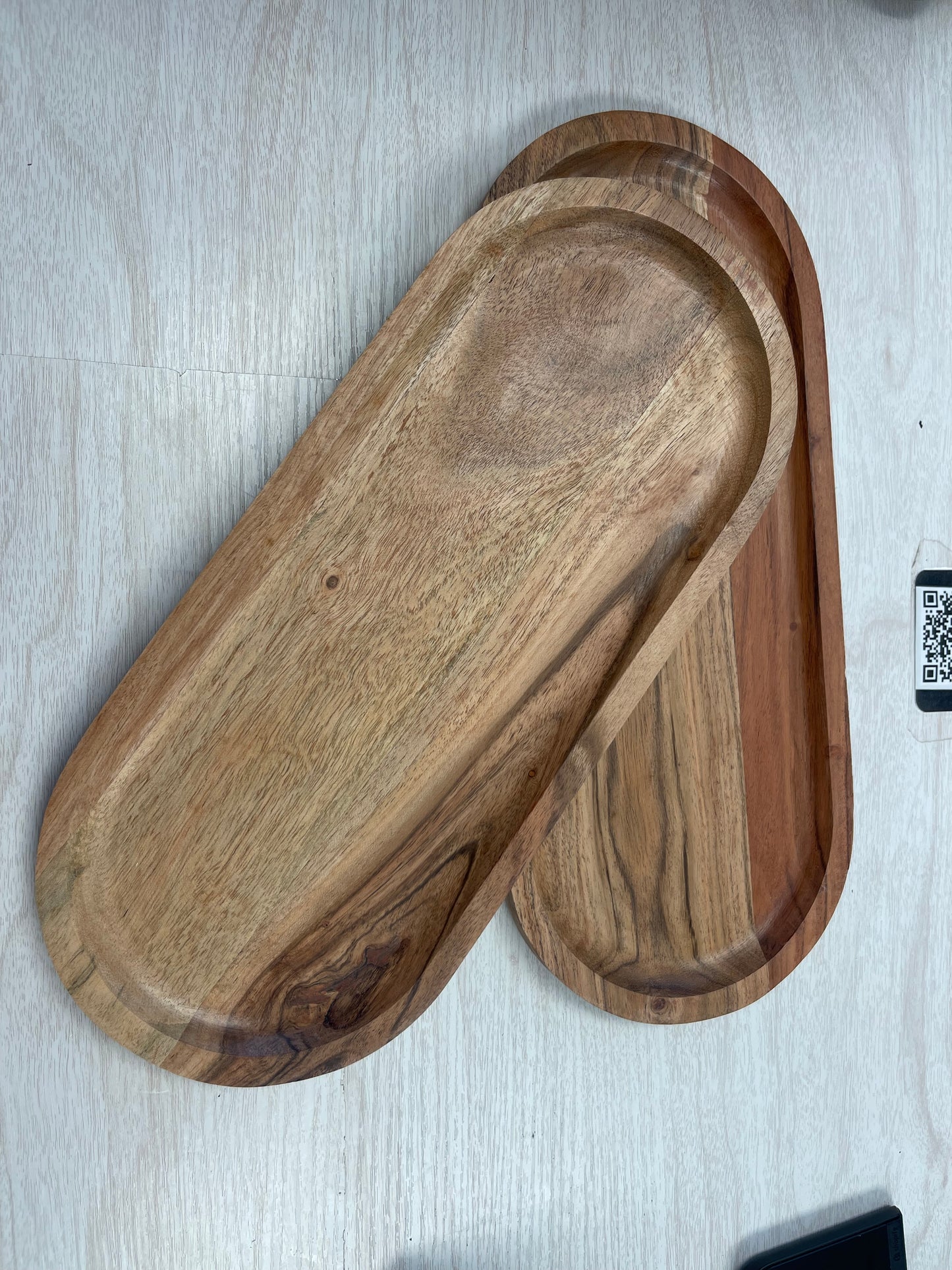 Oval Wooden Serving Tray