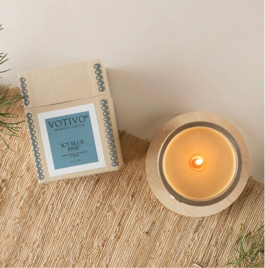 Votivo - 16.2oz Aromatic Candle-Icy Blue Pine