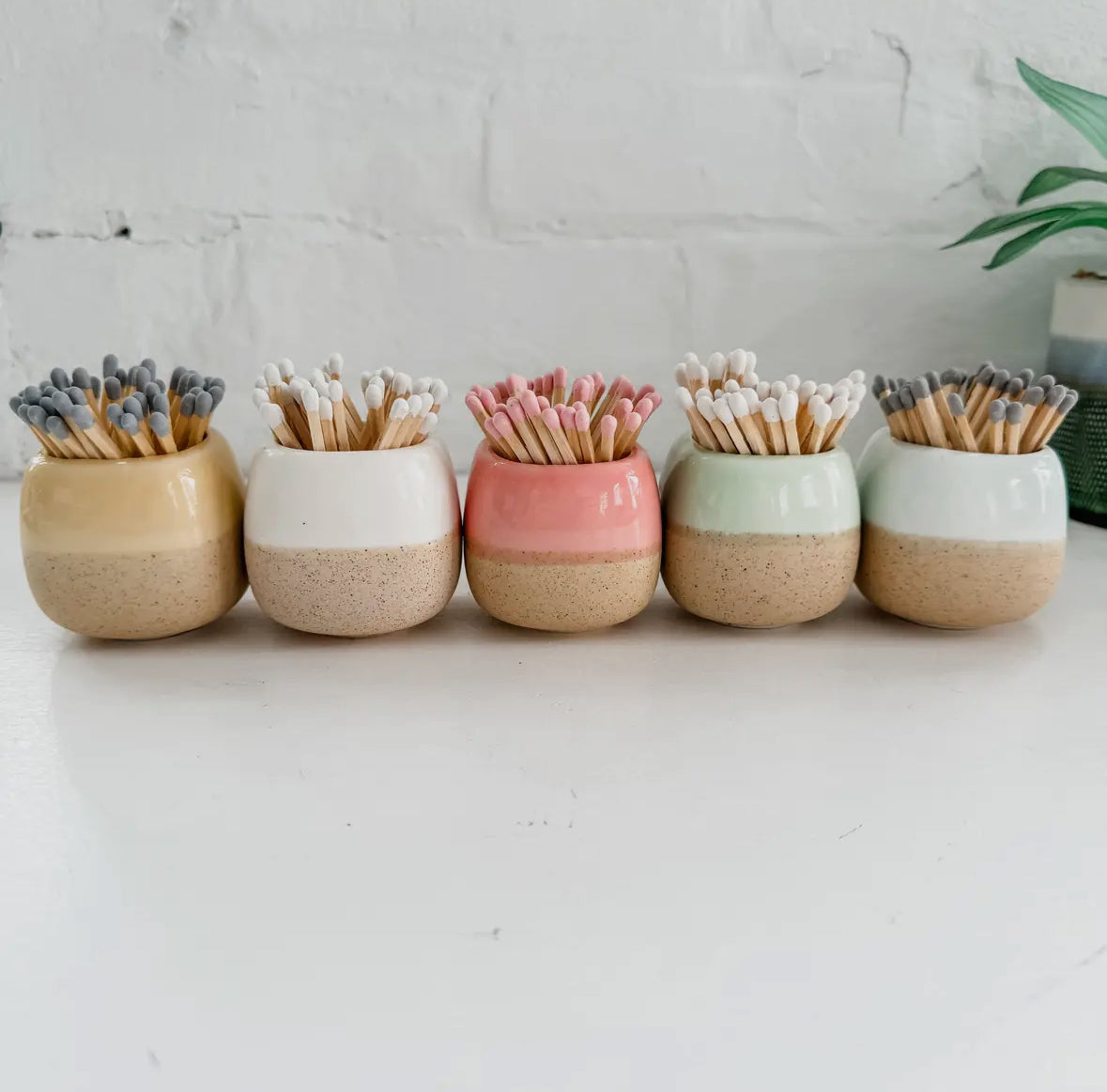 Ceramic Match Holders with Matches