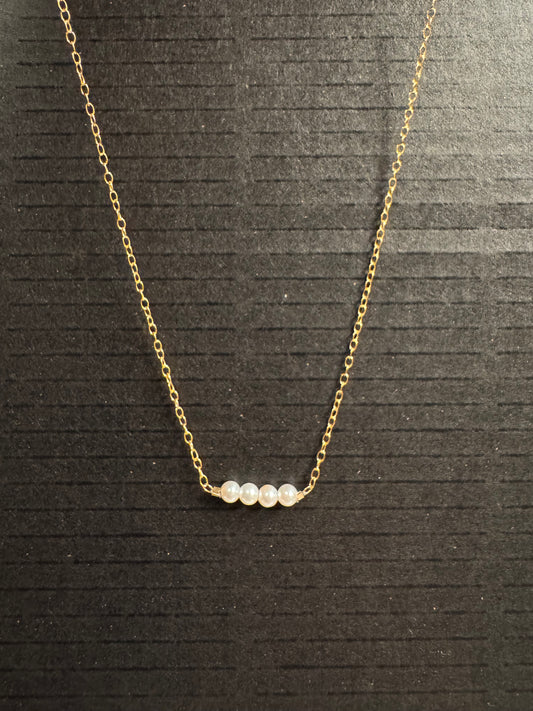 Tiny Pearl Bead Necklace