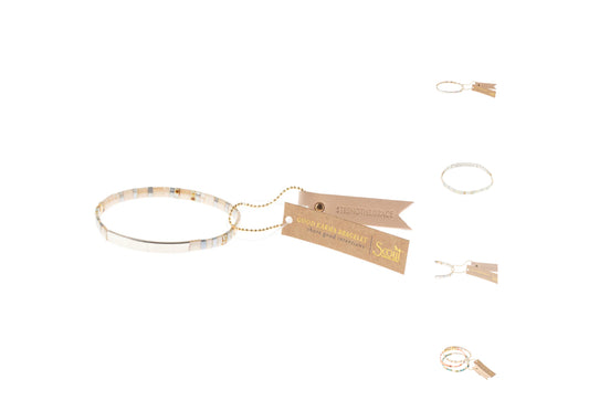 Good Karma Miyuki Bracelet | Strength & Grace - Ivory/Silver

GK010