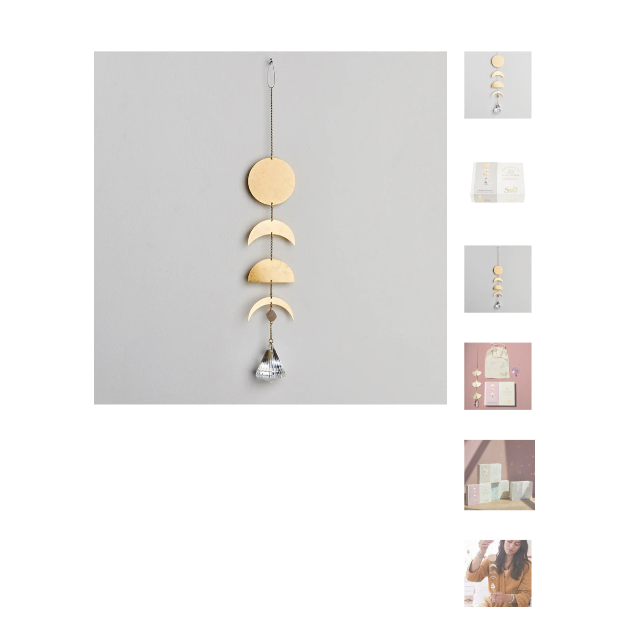 Suncatcher - Moon Phase/Moonstone  CA004