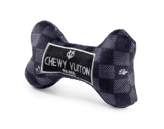 Black Checker Chewy Vuiton Bone