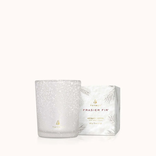 Thymes - Frasier Fir Flocked Votive Candle