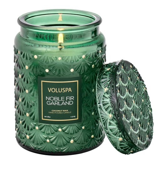 VOLUSPA- NOBLE FIR GARLAND
LARGE JAR CANDLE