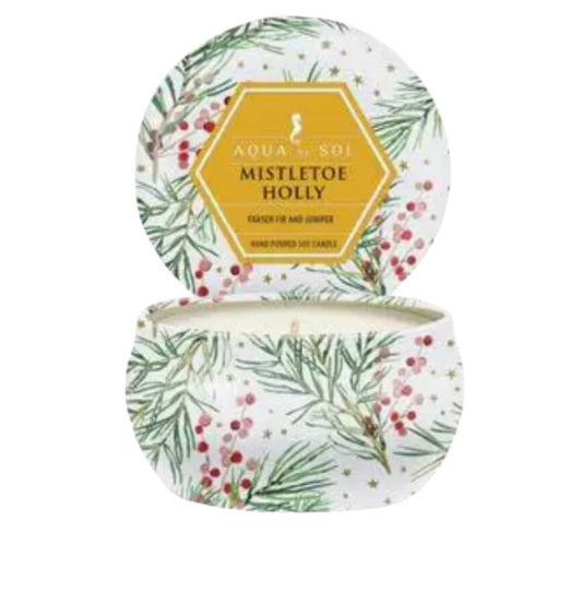 SOI- MISTLETOE AND HOLLY 9oz Tin