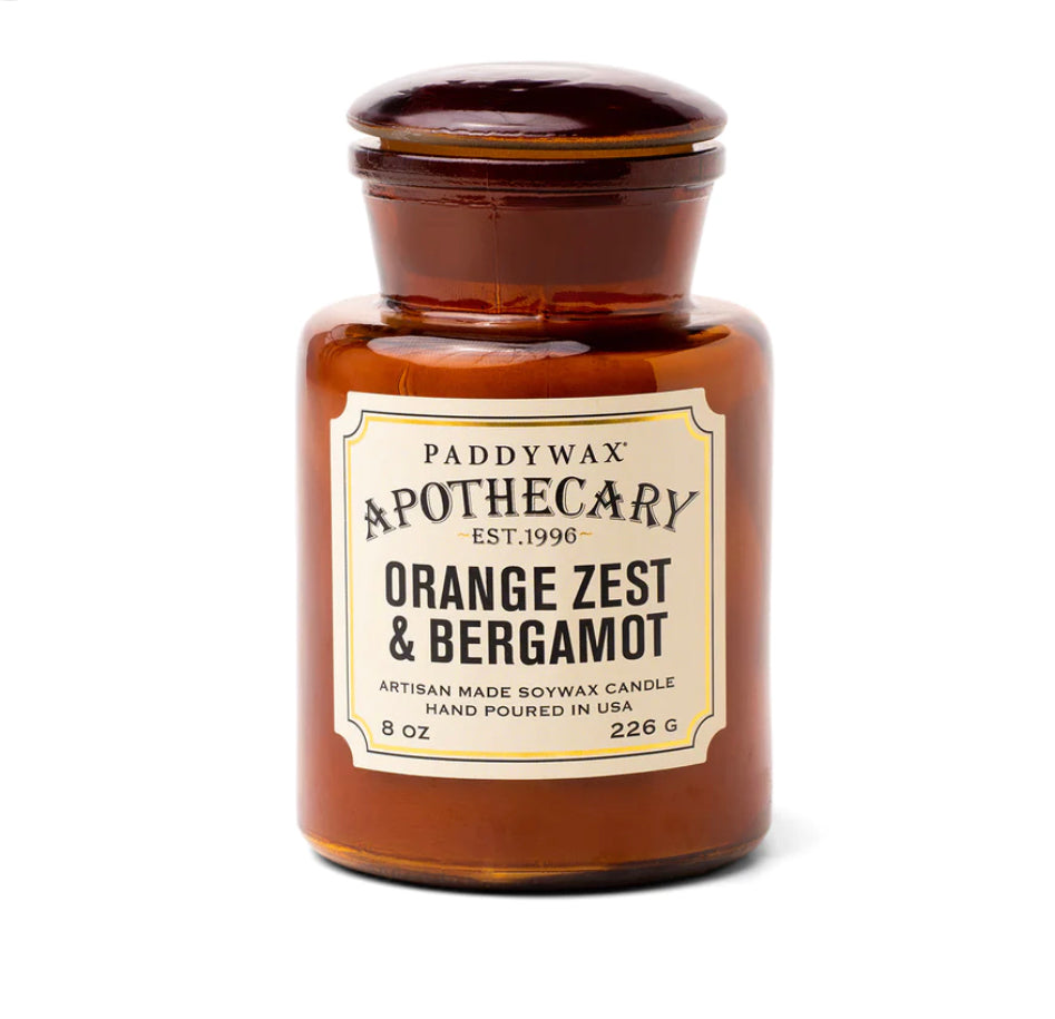 Apothecary 8 oz Candle - Orange Zest + Bergamot