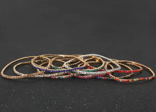 Rhinestone stretch bracelets