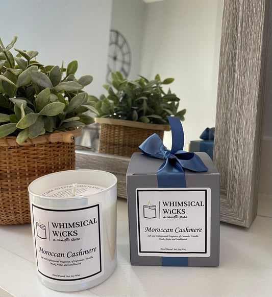 Whimsical Wicks - Moroccan Cashmere 9oz Boxed Candle