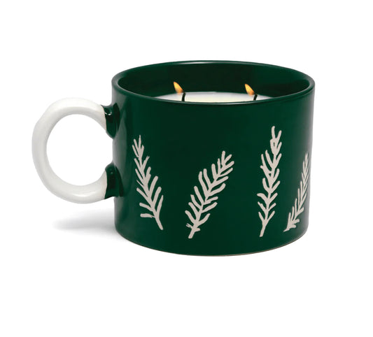 Paddywax - Cypress & Fir - 8oz Green Ceramic Mug