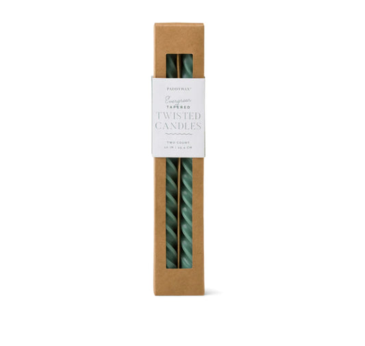 Paddywax - Evergreen Twisted Taper Candles