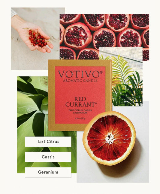 Votivo - 
Holiday 3 Wick Candle-Red Currant