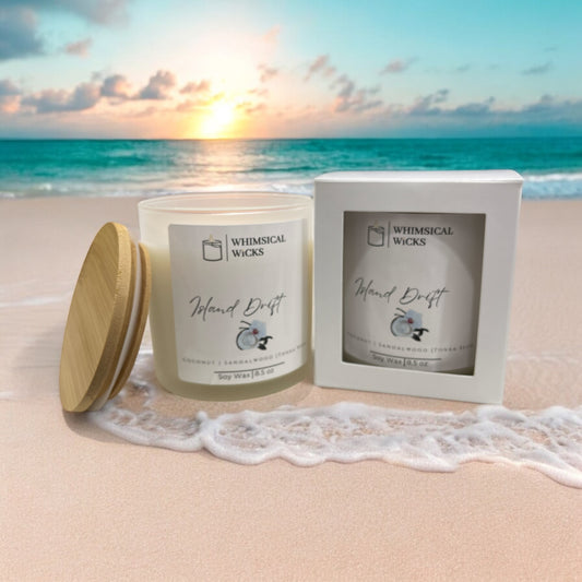 Whimsical Wicks - Island Drift 8.5oz Boxed Candle