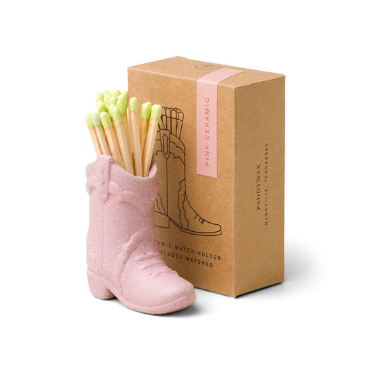 Paddywax - Pink Cowboy Boot Match Holder