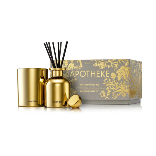 Apotheke - White Vetiver Mini Scented Candle and Reed Diffuser Duo